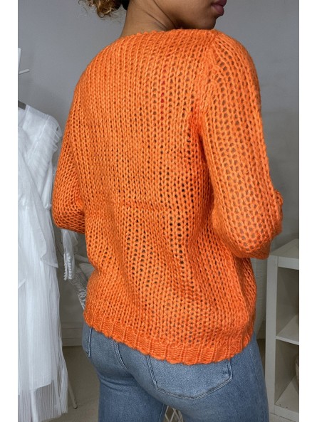 Gros pull orange très agréable à porter