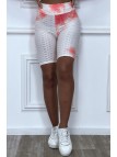 Cycliste tie and dye corail push-up et anti-cellulite - 1