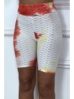 Cycliste tie and dye rouge push-up et anti-cellulite - 2