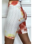 Cycliste tie and dye rouge push-up et anti-cellulite - 5