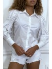 Chemise blanche à manches bouffantes - 3