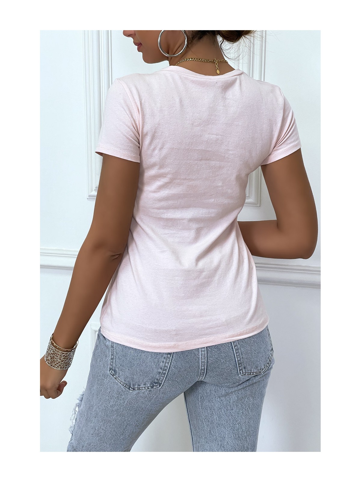 Tee-shirt rose imprimé BOSS - 3