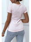 Tee-shirt rose imprimé BOSS - 3