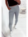 Pantalon slim gris taille basse ultra extensible. - 4