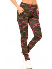 Pantalon slim militaire fuchsia avec poches à zip très fashion. Enleg 9-105A - 5