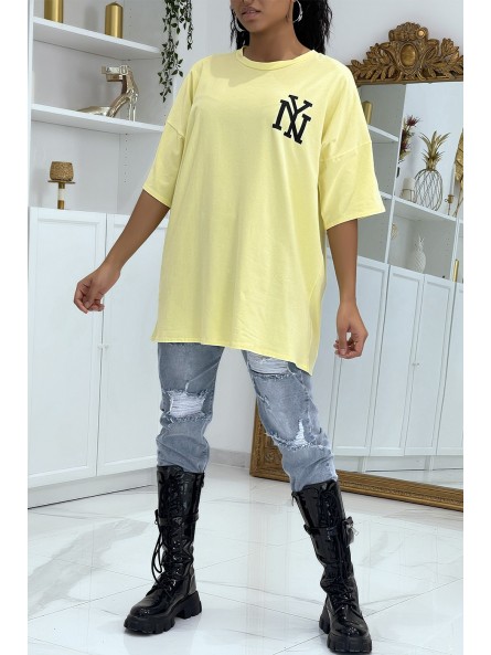 T-shirt oversize jaune NY - 2
