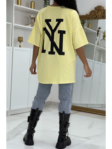 T-shirt oversize jaune NY - 4