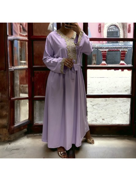 Abaya Layla lilas - 4