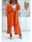 EnOOmble kimono et pantalon palazzo orange  - 2