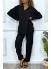 EnSZmble noir tunique et pantalon très tendance et agréable à porter - 4