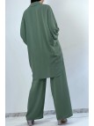 EnLEmble chemise ample et long en vert avec pantalon palazzo - 6