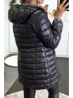 Doudoune noir à capuche avec poches - 3