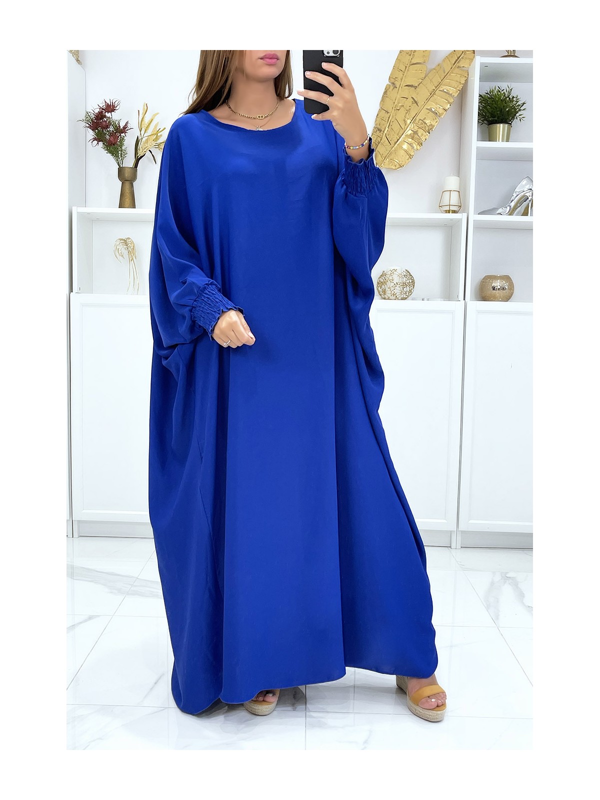 LoLLue abaya royal très ample avec élastique aux manches  - 2