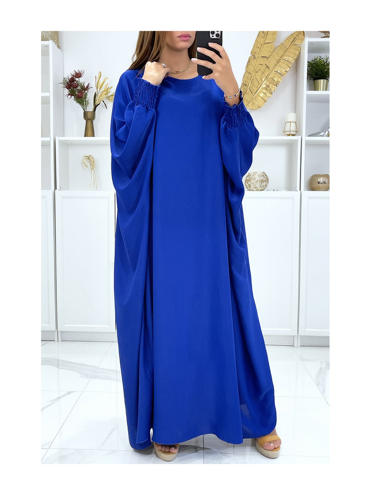 LoLLue abaya royal très ample avec élastique aux manches  - 4