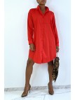 LoLLue robe chemise rouge avec poche. Chemise femme - 3