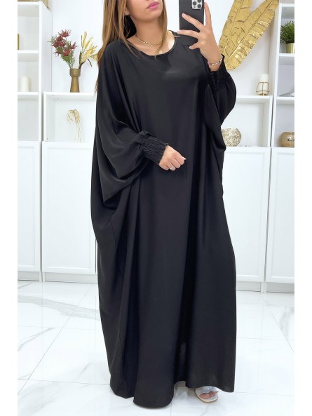 LoLLue abaya noire très ample avec élastique aux manches  - 2