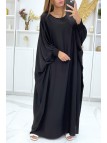 LoLLue abaya noire très ample avec élastique aux manches  - 3
