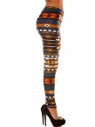 LeCKings d'hiver coloré en Canard et orange motifs fantaisie. Leggings Style fashion. 113-1 - 5