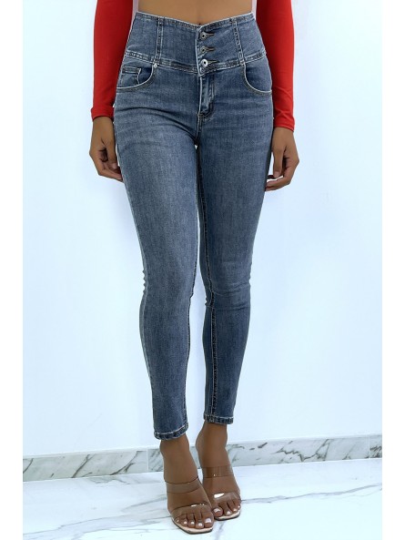 PaPPalon jeans taille haute avec 3 boutons à la taille - 6