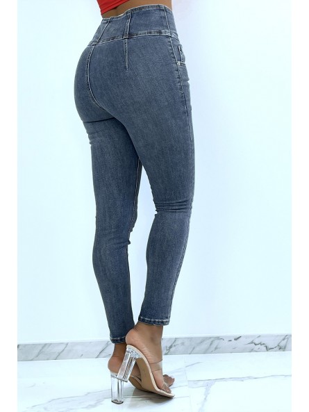 PaPPalon jeans taille haute avec 3 boutons à la taille - 7