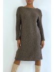 LoLLue robe pull marron composé de laine et de mohair - 2
