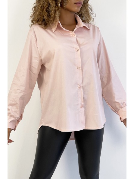 Chemise rose en coton très tendance et agréable à porter - 1