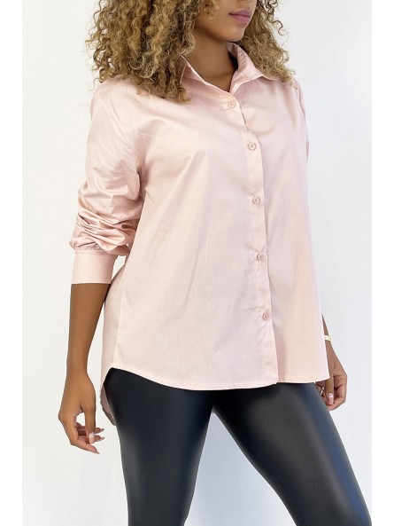 Chemise rose en coton très tendance et agréable à porter - 4
