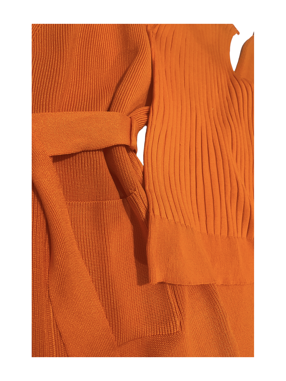 Ensemble 3 pièces gilet débardeur et pantalon palazzo orange - 2