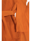 Ensemble 3 pièces gilet débardeur et pantalon palazzo orange - 2
