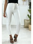 Jeans slim en blanc avec poches à l'arrière - 2