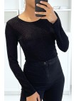 T-shirt léopard noir à manches longues - 2