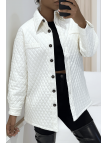 Manteau blanc matelassé - 3