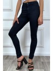 Jeans slim marine taille haute - 6