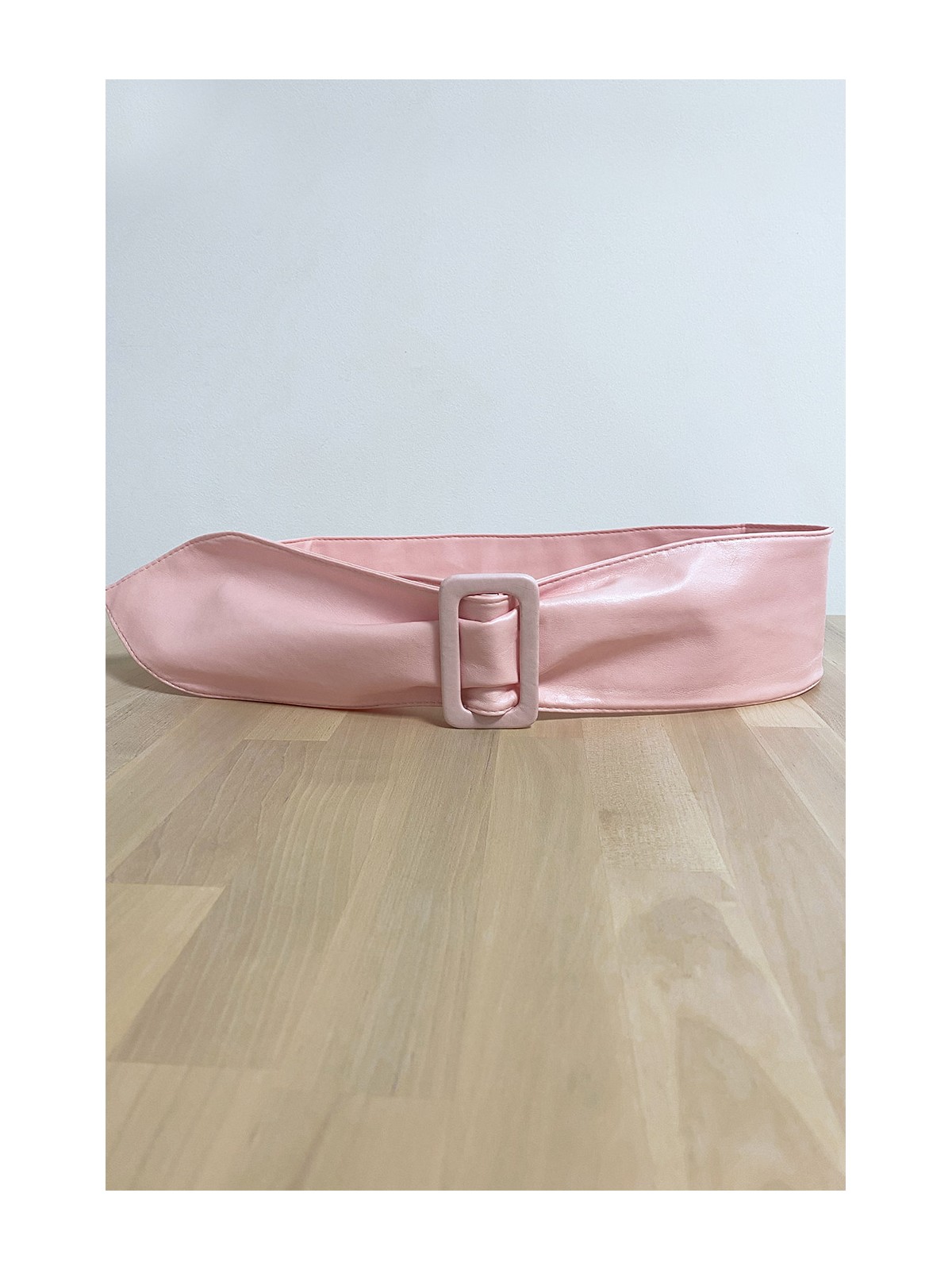 Ceinture rose avec boucle rectangle - 2