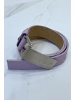 Ceinture violette effet python à boucle rectangle - 6