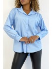 Chemise turquoise en coton très tendance et agréable à porter - 2