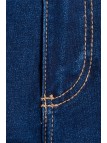 Pantalon jeans slim bleu marine avec poches arrières - 1