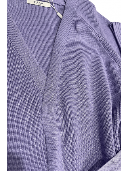 Ensemble 3 pièces gilet débardeur et pantalon palazzo violet - 2