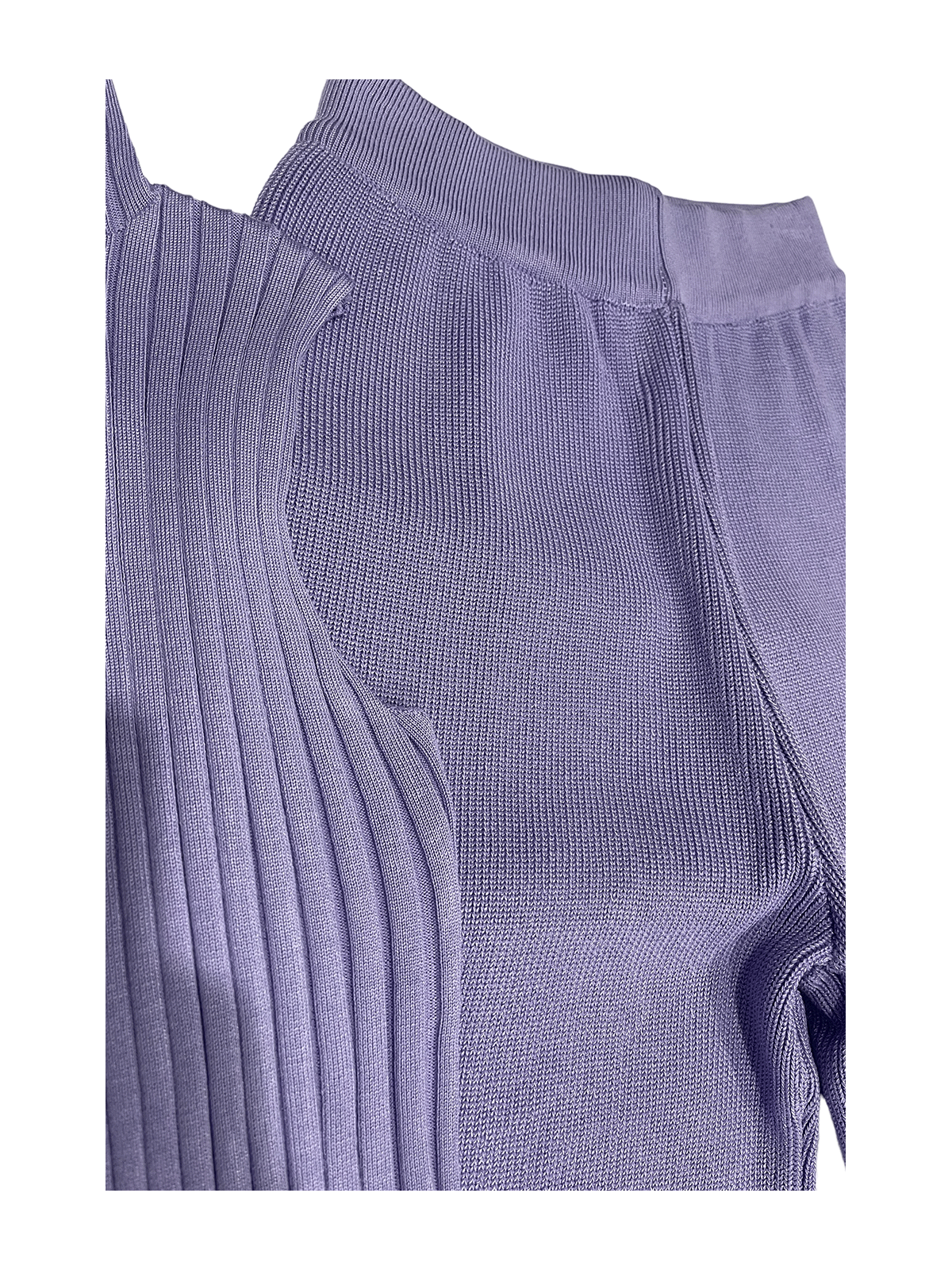 Ensemble 3 pièces gilet débardeur et pantalon palazzo violet - 4
