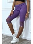 Corsaire violet avec dentelle aux genoux - 4