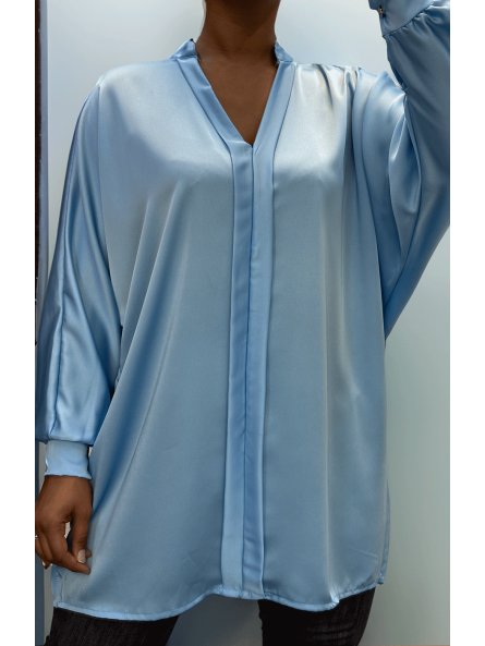 Robe tunique turquoise - 1