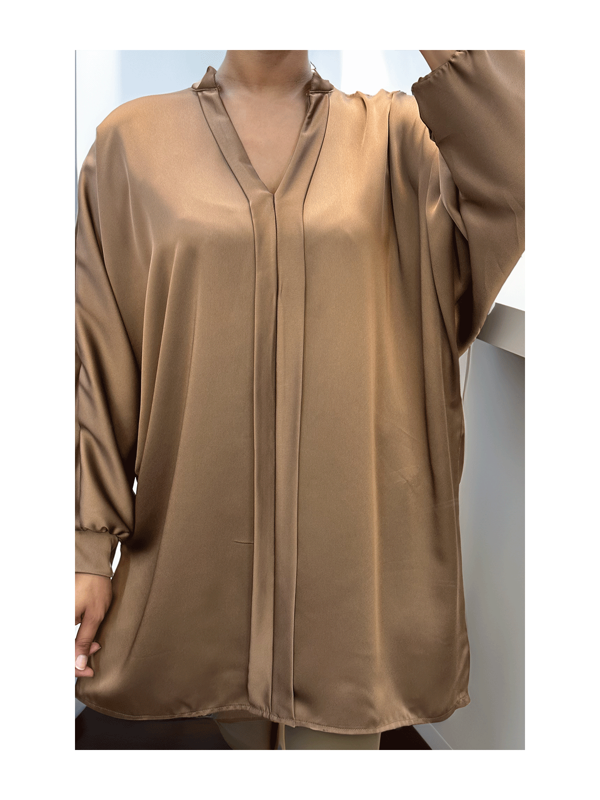 Robe tunique marron - 1