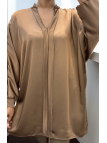 Robe tunique marron - 1