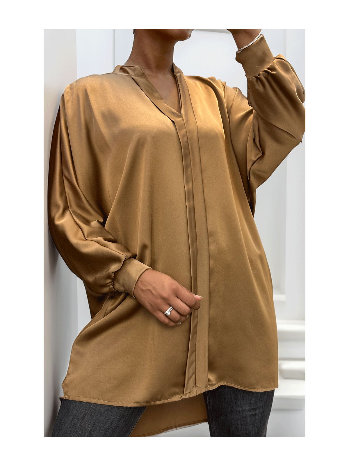 Robe tunique camel - 2
