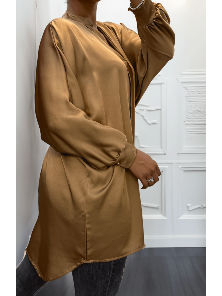 Robe tunique camel - 3