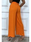 Pantalon palazzo orange ceinturé, très tendance - 6