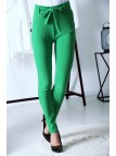 Pantalon Vert avec ceinture et poches - 2