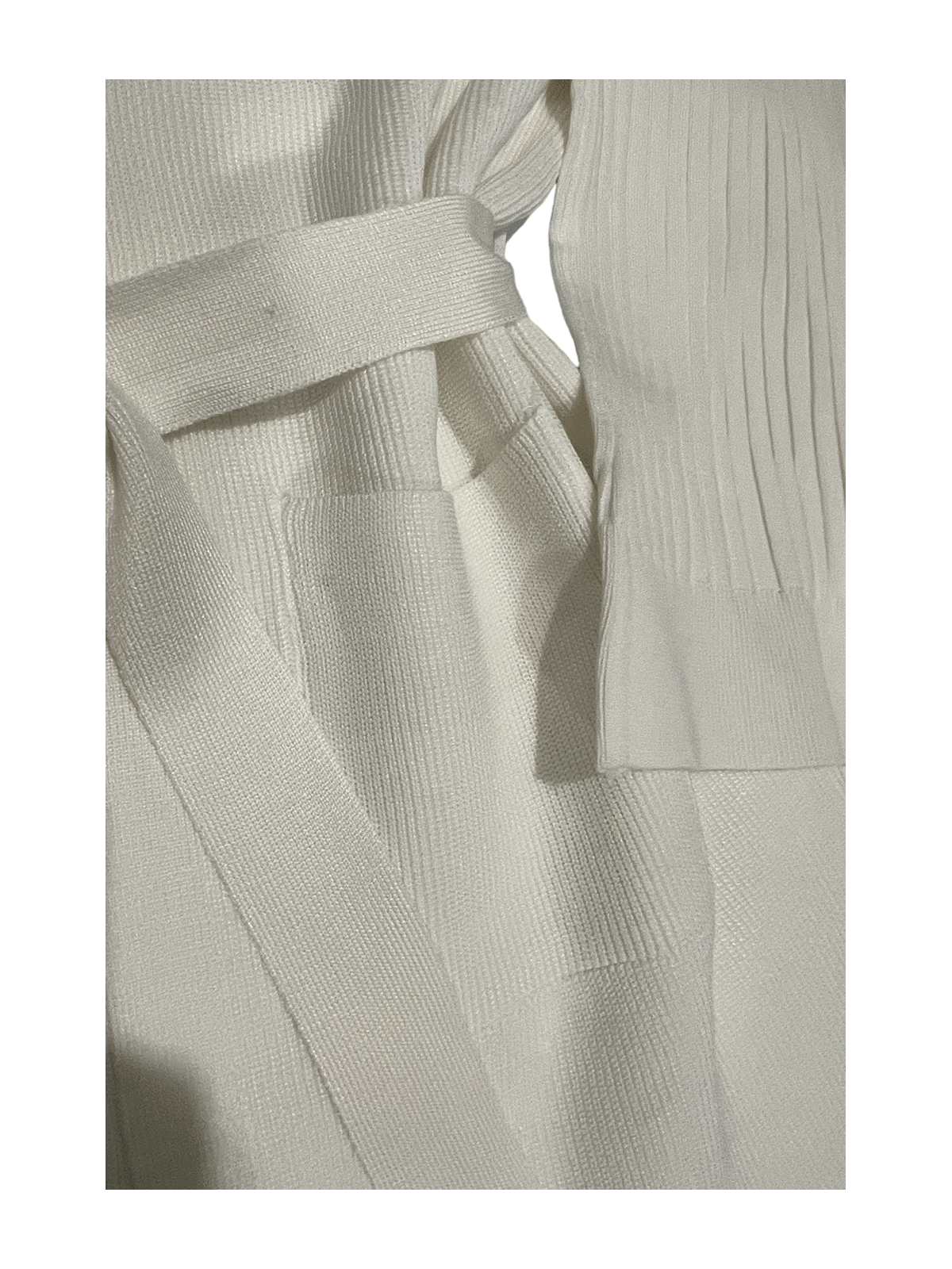Ensemble 3 pièces gilet débardeur et pantalon palazzo blanc  - 3