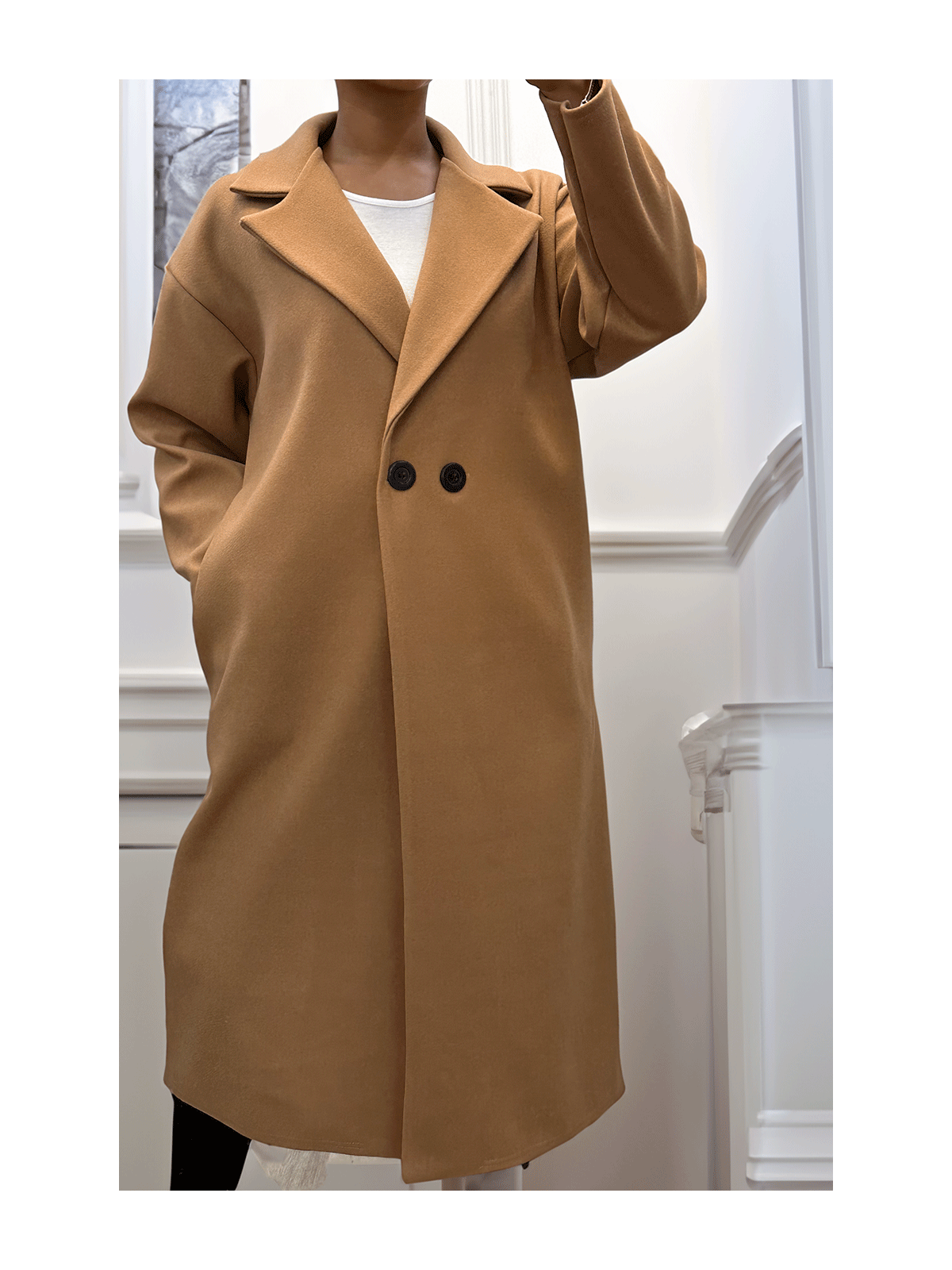 Trench long camel fluide  - 1