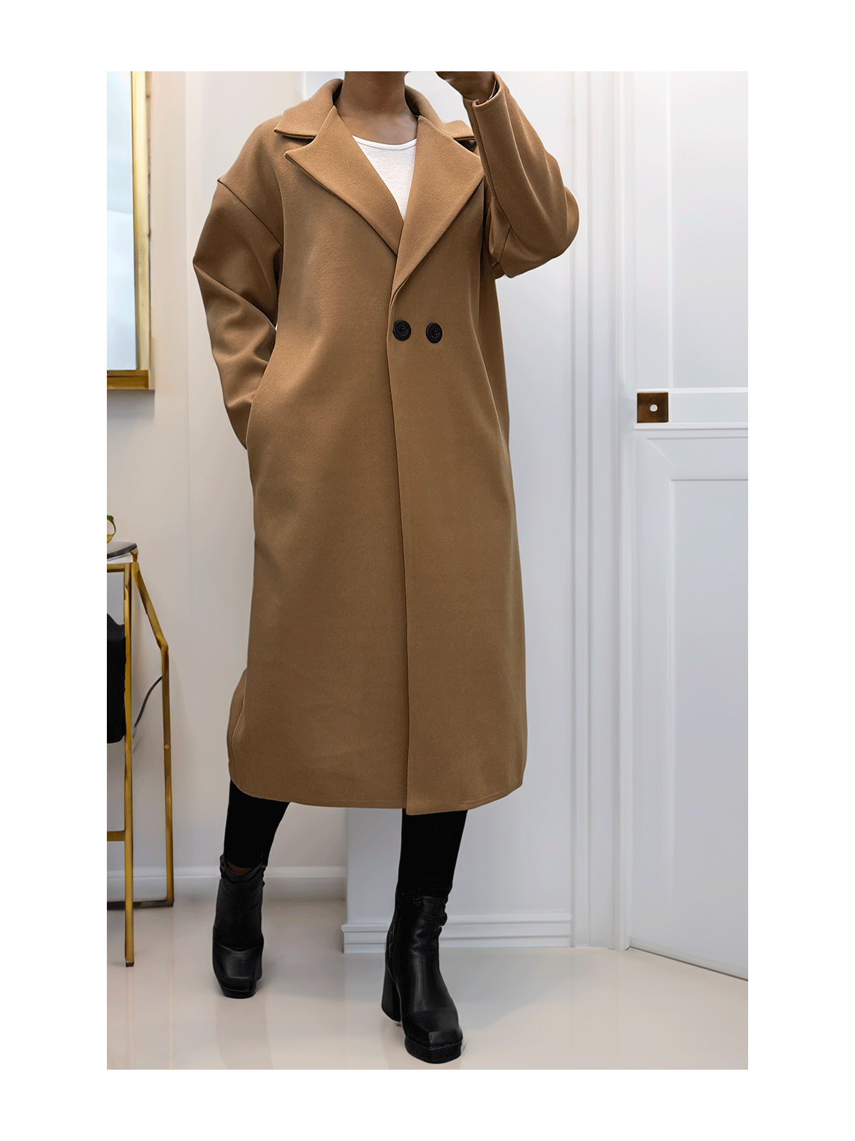 Trench long camel fluide  - 3